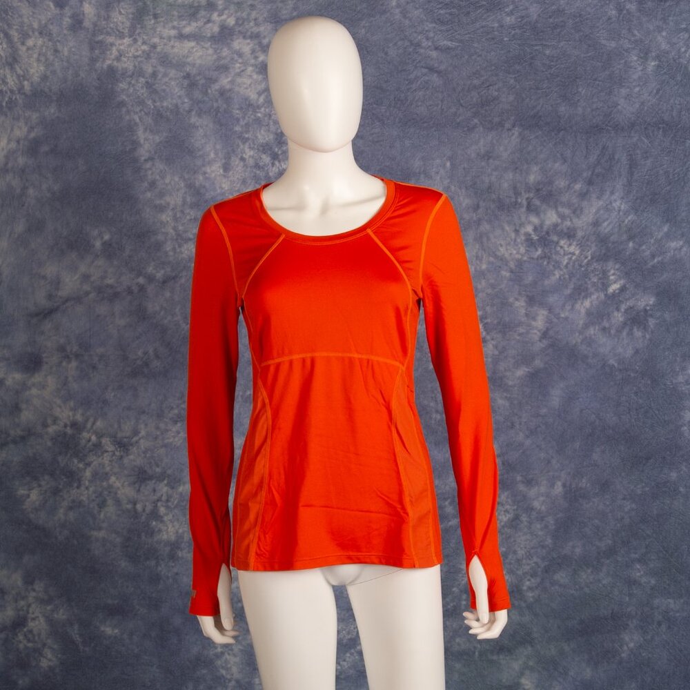 Lucy Activewear Orange Long Sleeve Shirt Sz M